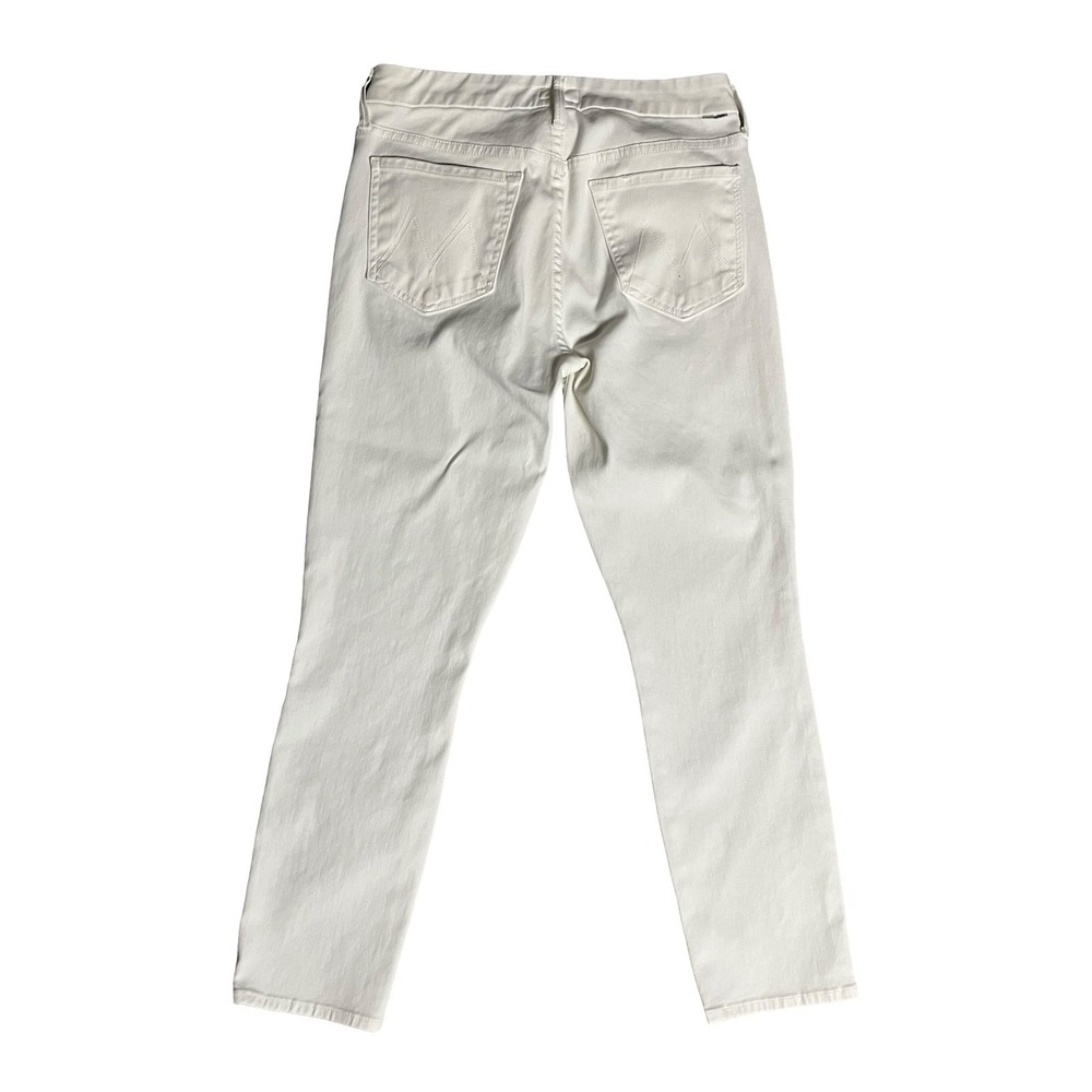 Mother The Looker Crop Glass Slipper White Jeans Womens 28‎ Made in USA